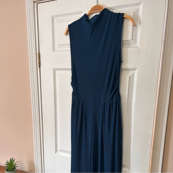 Amazon Teal Sleeveless Jumpsuit - Picture 3 of 4